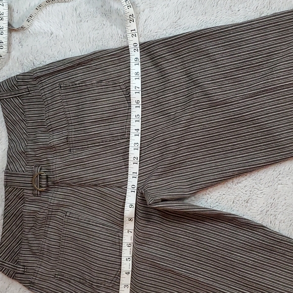 NEW DIRECTIONS Womens Brown/White 4-Pocket Lightweight Pants-Brass Trim-EUC-Sz 6 - Picture 15 of 16